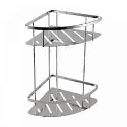 Chrome Stainless Steel 2 Tier Shower Caddy Shelf Chrome Stainless Steel 2 Tier Shower Caddy Shelf